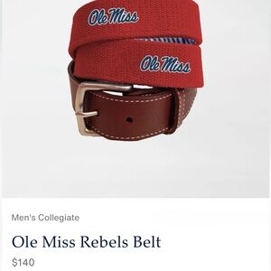 PETER MILLAR Ole Miss Rebels Belt - Size 32